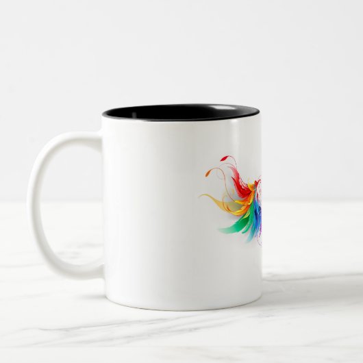 Tasse 2 Couleurs Ailes fluffy arc-en-ciel (Gauche)