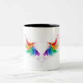 Tasse 2 Couleurs Ailes fluffy arc-en-ciel (Centre)