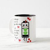 Tasse 2 Couleurs Aime (Devant gauche)