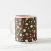 Tasse 2 Couleurs Aimer Accessoires de couture Brown (Devant gauche)
