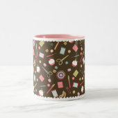 Tasse 2 Couleurs Aimer Accessoires de couture Brown (Centre)