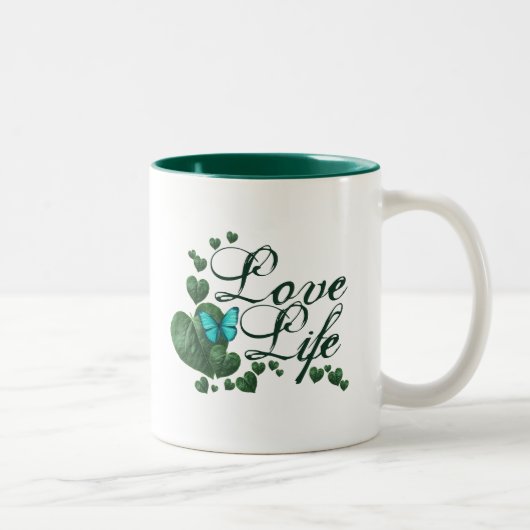 Tasse 2 Couleurs Aimer la vie (Droit)
