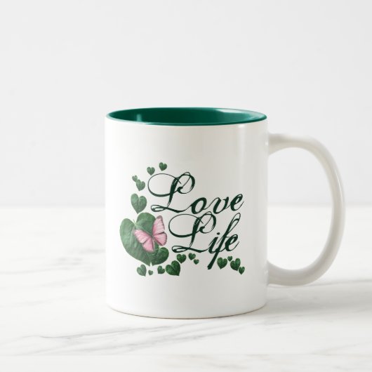 Tasse 2 Couleurs Aimer la vie (Droit)