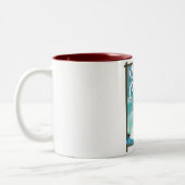 Tasse 2 Couleurs Aimer pour grimper affiche de voyage de style vint (Gauche)
