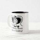 Tasse 2 Couleurs Aimer un cowboy (Devant gauche)