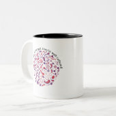 Tasse 2 Couleurs Aimer un microbiologiste (Devant gauche)