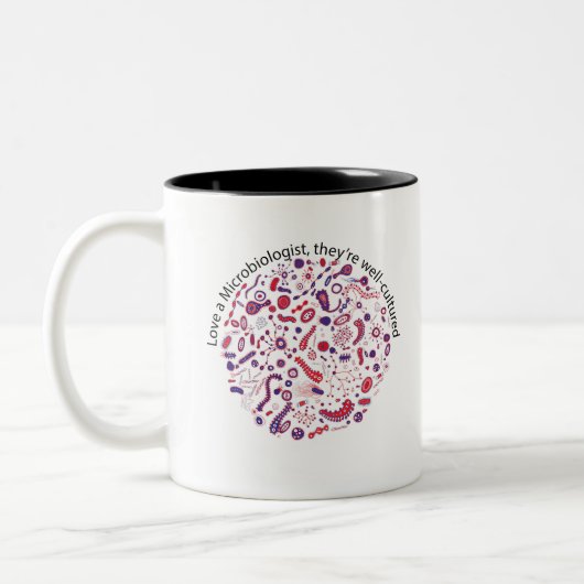 Tasse 2 Couleurs Aimer un microbiologiste (Gauche)