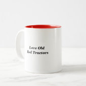 Tasse 2 Couleurs Aimez ces vieux tracteurs (Devant gauche)