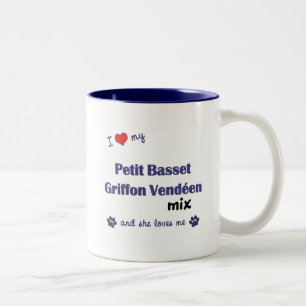 Tasse 2 Couleurs Aimez mon petit mélange de Vendeen de griffon de