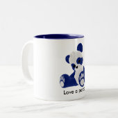 Tasse 2 Couleurs Aimez un panda ! (Devant gauche)