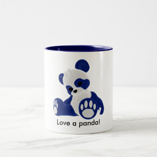 Tasse 2 Couleurs Aimez un panda !