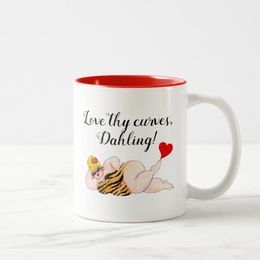 Tasse 2 Couleurs "Aimez vos courbes" (Droit)