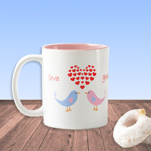 Tasse 2 Couleurs Aimez-vous plus romantique lovebirds
