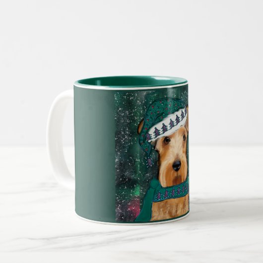 Tasse 2 Couleurs Airedale Terrier (Devant gauche)