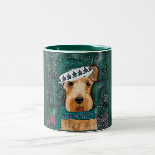 Tasse 2 Couleurs Airedale Terrier (Centre)