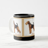Tasse 2 Couleurs Airedale Terrier Lovers Cadeaux (Devant gauche)