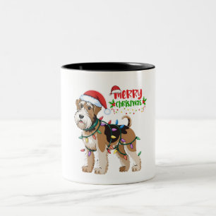 Tasse 2 Couleurs Airedale Terrier Lumières de Noël Chiens de Noël