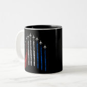 Tasse 2 Couleurs Airforce Flyover 4th Of July (Devant gauche)