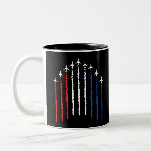 Tasse 2 Couleurs Airforce Flyover 4th Of July (Gauche)