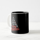 Tasse 2 Couleurs Airplane Christmas Tree Pilot (Devant gauche)