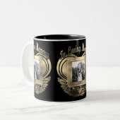 Tasse 2 Couleurs Ajouter Photo Custom Memorial Heart (Devant gauche)