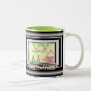 Tasse 2 Couleurs Ajouter un dessin enfant avec cadre couleur person