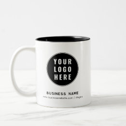 Tasse 2 Couleurs Ajouter un logo d'entreprise et un site Web promot