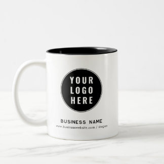Tasse 2 Couleurs Ajouter un logo d'entreprise et un site Web promot