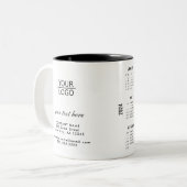 Tasse 2 Couleurs Ajouter un logo Entreprise Texte Personnalisé Cale (Devant gauche)