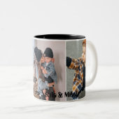 Tasse 2 Couleurs Ajouter un texte propre télécharger photo Collage  (Devant droit)