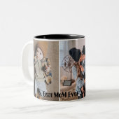 Tasse 2 Couleurs Ajouter un texte propre télécharger photo Collage  (Devant gauche)