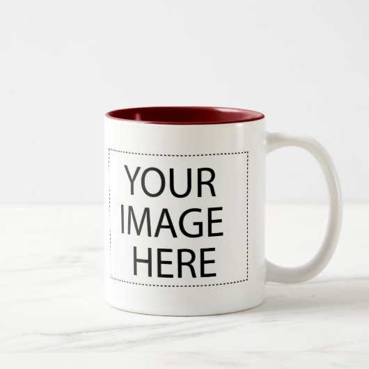Tasse 2 Couleurs Ajouter Votre Propre Image Ou Texte (Droit)