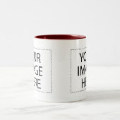 Tasse 2 Couleurs Ajouter Votre Propre Image Ou Texte (Centre)