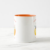 Tasse 2 Couleurs Ajouter votre propre texte Citrouille floral perso (Centre)