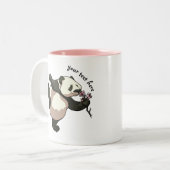 Tasse 2 Couleurs Ajouter Votre Propre Texte Panda Panda Odeur Fleur (Devant gauche)