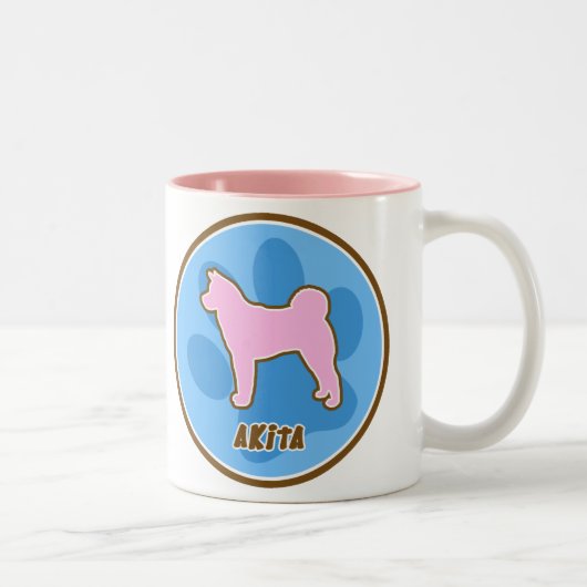 Tasse 2 Couleurs Akita à la mode (Droit)