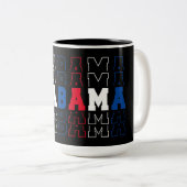 Tasse 2 Couleurs Alabama empilé Word Art (Devant droit)