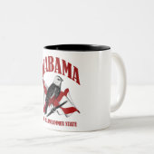 Tasse 2 Couleurs Alabama, L'État de Yellowhammer (Devant droit)