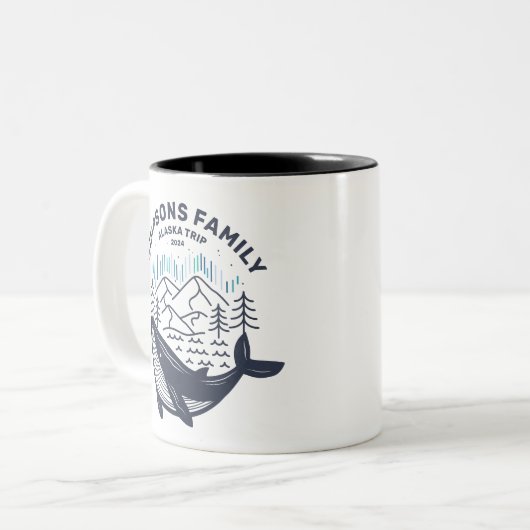 Tasse 2 Couleurs Alaska Cruise Triage Custom Family Matching Group (Devant gauche)