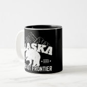 Tasse 2 Couleurs Alaska L'ours polaire Dernière frontière (Devant gauche)