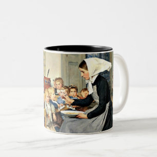 Tasse 2 Couleurs Albert Anker - La Pépinière (Creche)