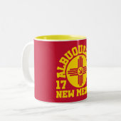 Tasse 2 Couleurs Albuquerque, Nouveau-Mexique (Devant gauche)