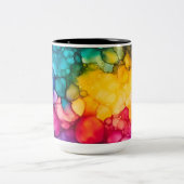 Tasse 2 Couleurs Alcohol Ink Design Two-Tone Mug, 15 oz (Centre)