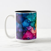Tasse 2 Couleurs Alcohol Ink Design Two-Tone Mug, 15 oz (Gauche)