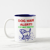 Tasse 2 Couleurs ALERTE DE CHEVEUX DE CHIEN -- Labrador (Gauche)