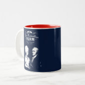 Tasse 2 Couleurs Alexander Hamilton, Eliza. Cadeaux d'histoire. (Devant gauche)