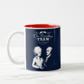 Tasse 2 Couleurs Alexander Hamilton, Eliza. Cadeaux d'histoire. (Gauche)