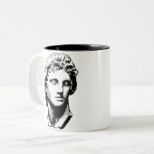 Tasse 2 Couleurs Alexandre la grande statue (Devant gauche)