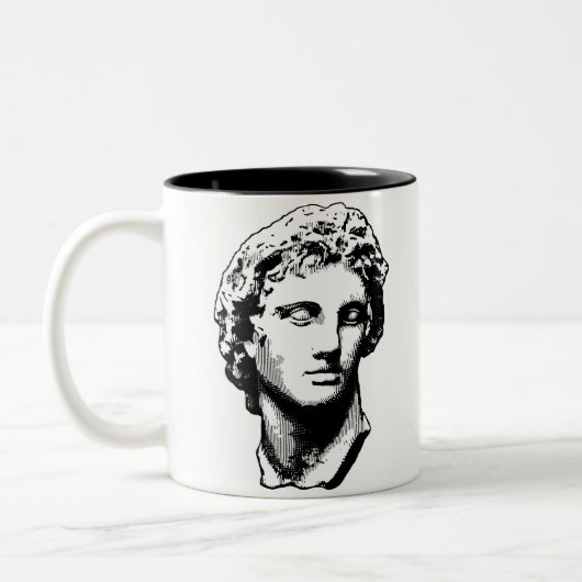 Tasse 2 Couleurs Alexandre la grande statue (Gauche)