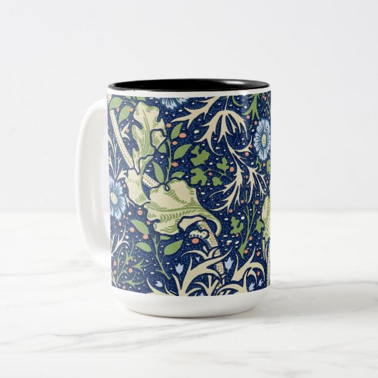 Tasse 2 Couleurs Algues (par William Morris) (Devant gauche)